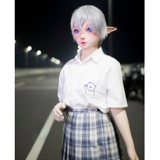 (MO010)Customize Half Head Resin Cartoon Cosplay Japanese Character Anime Role Play Crossdress Kigurumi Doll Mask With Elf Ear